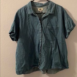 Denim button down